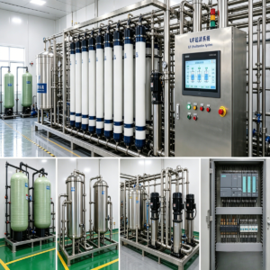 2400 m³/day UF Mineral Water Purification Equipment (PLC+HMI) at Dahongshan Spring Beverage